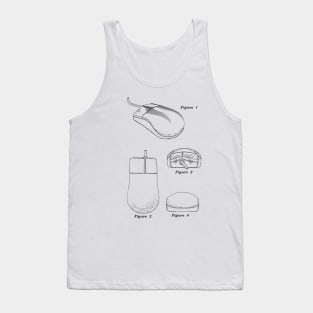 Computer Mouse Vintage Patent Hand Drawing Tank Top